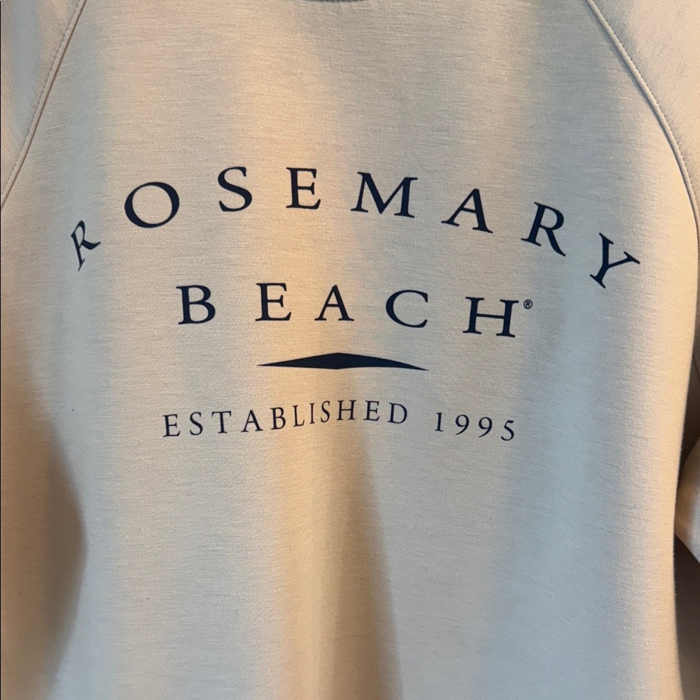 League Cream Sweatshirt with Navy Print